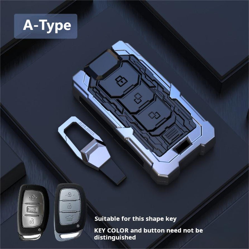 Hyundai Creta/i20/Aura/i10/Venue 3 Button Key Exclusive Gen Z Metal Alloy Keycase