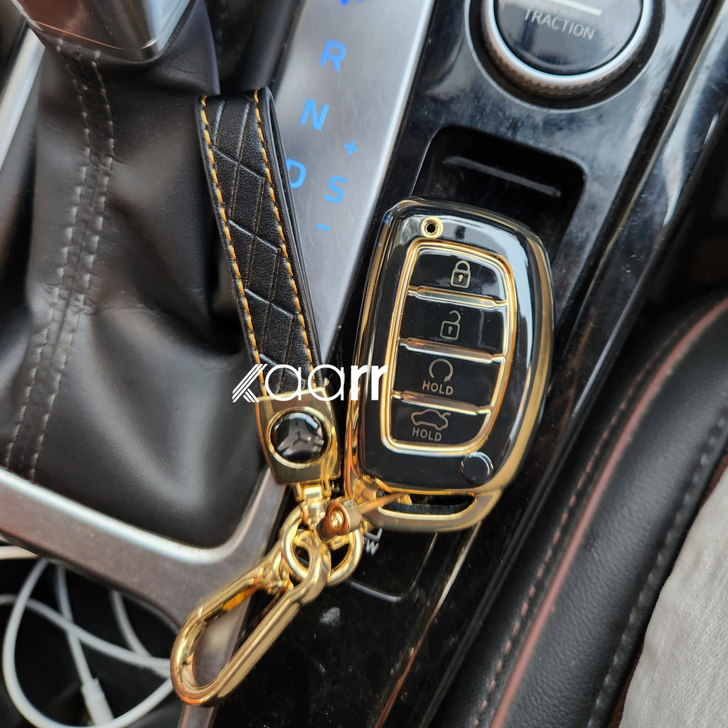 Hyundai Creta/Alcazar/Venue/i20 (4 Button Key) Premium Keycase