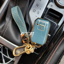 Load image into Gallery viewer, Suzuki 2 Button Key 2.0 (Baleno, Brezza, S Cross, Swift, Ignis) Premium TPU Leather Keycase with Holder &amp; Rope Chain