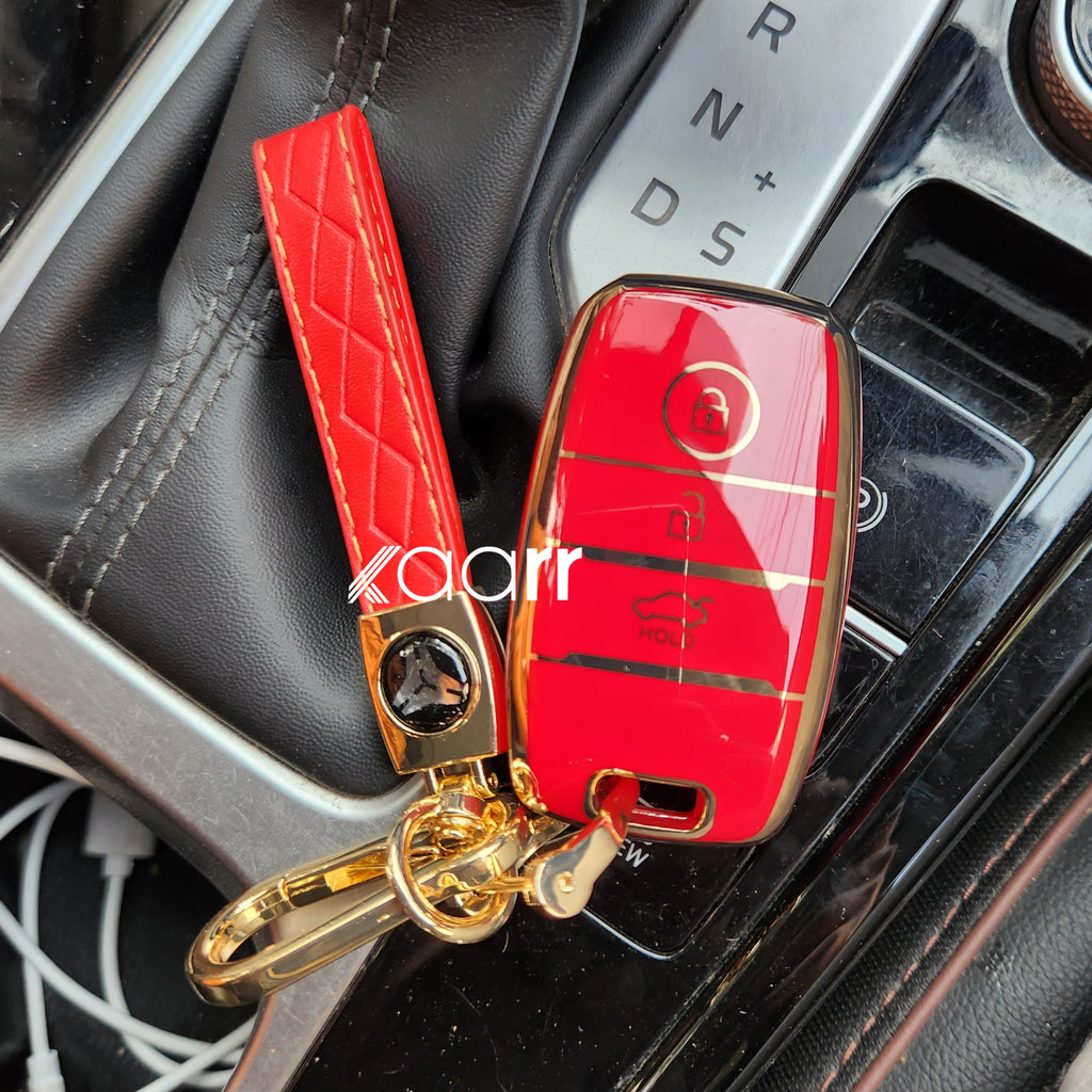 Kia Seltos/Carens/Sonet (Keyless 3 Button Key) Premium Keycase