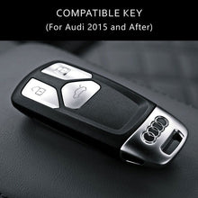 Load image into Gallery viewer, Audi Premium TPU Leather Keycase (New Key) with Holder &amp; Rope Chain