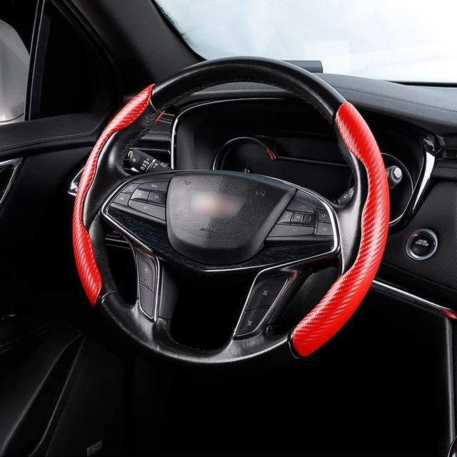 Carbon Fibre Red Steering Wheel Sleeves