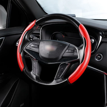 Load image into Gallery viewer, Carbon Fibre Red Steering Wheel Sleeves