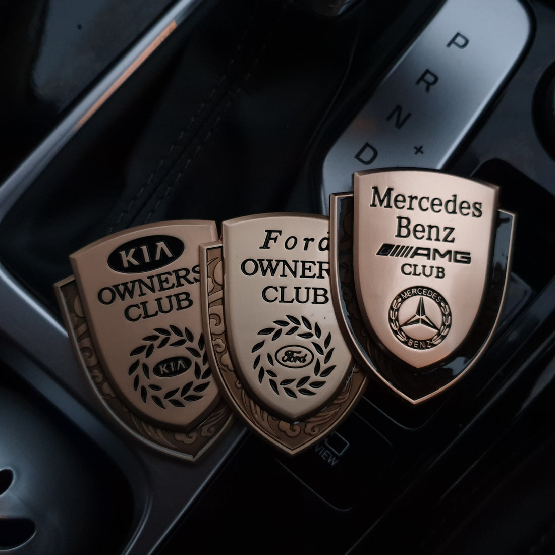 3D Owners Club Car Metal Emblem Badge Sticker Decal (Gold)