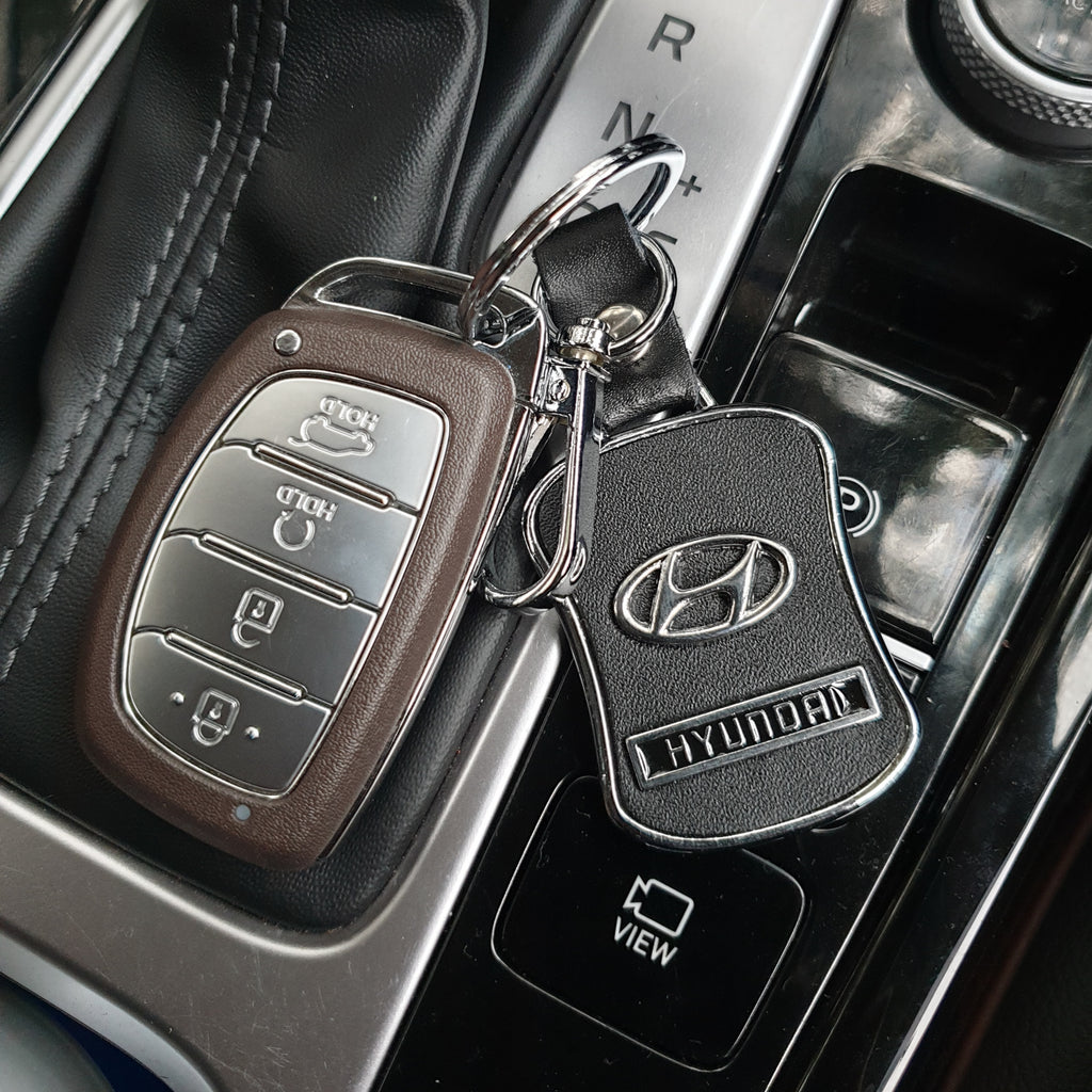Leather Metal Souvenir Logo Car Keychain