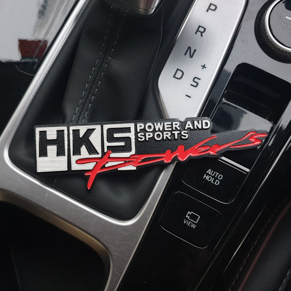 3D HKS Metal Sticker Decal (13.5x3 cm)