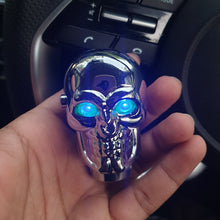 Load image into Gallery viewer, Alloy 3D Skull Blue LED Gear Knob