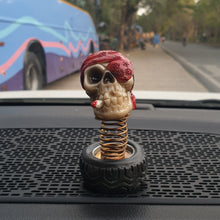 Load image into Gallery viewer, Pirate Skull Spring Tyre Bobble