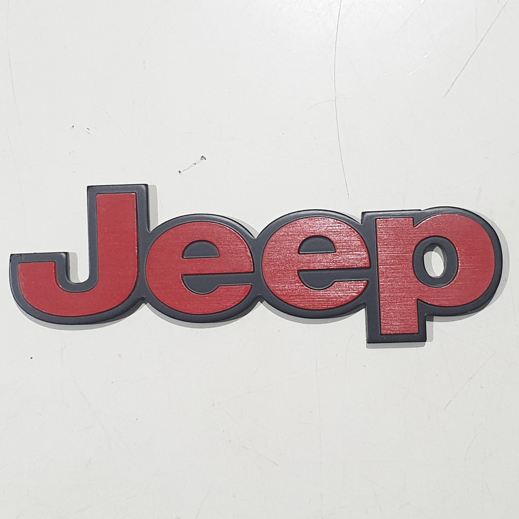3D Jeep Metal Sticker Decal Red
