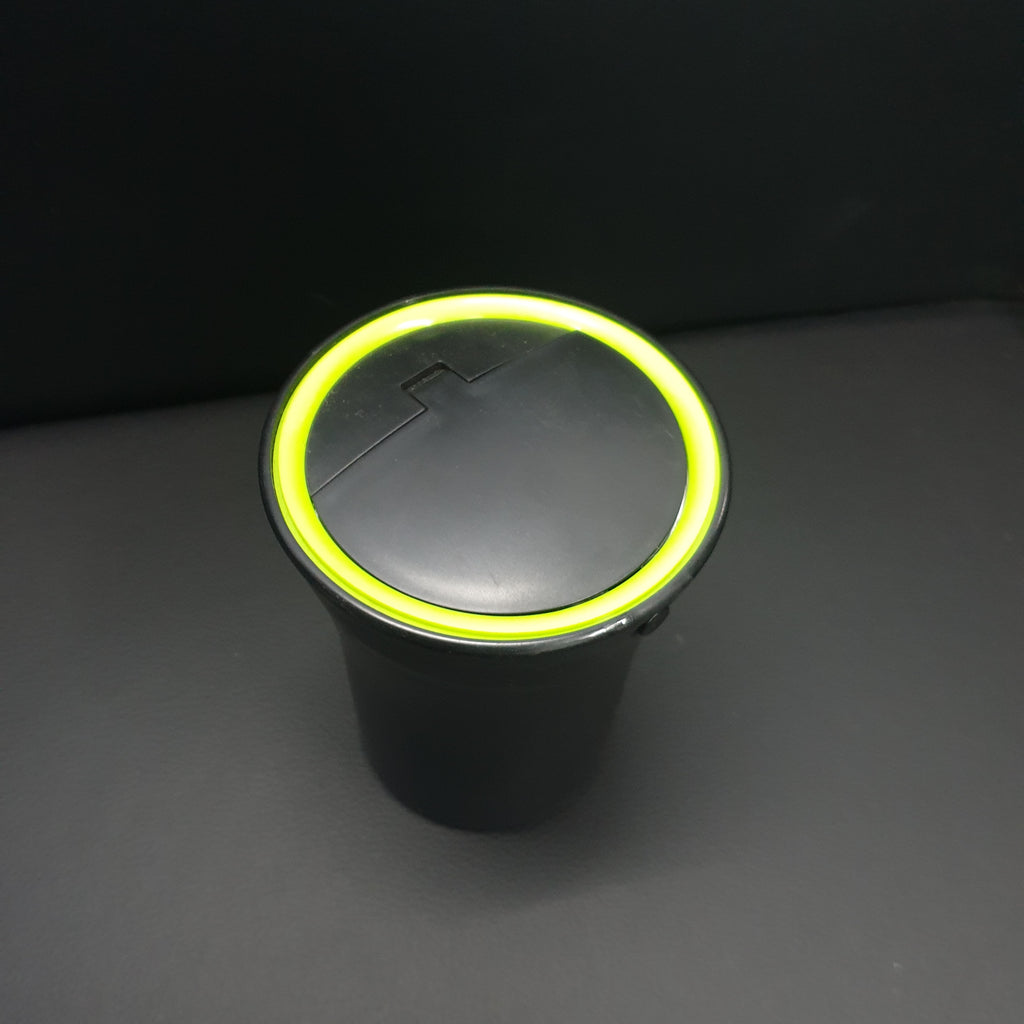 Cup Holder Round Basic Ashtray witth Blue Light (11 x 8.5 cm)
