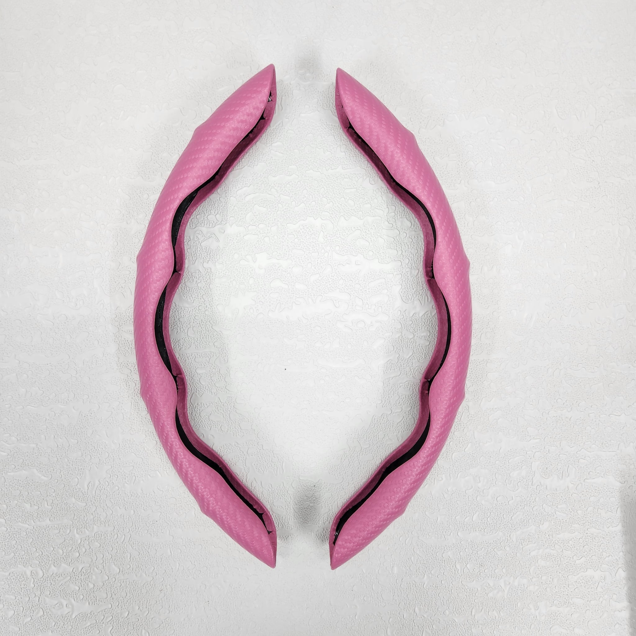 Carbon Fibre Pink Steering Wheel Sleeves