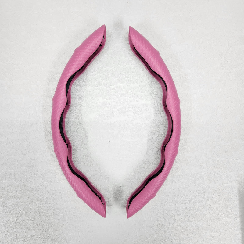 Carbon Fibre Pink Steering Wheel Sleeves