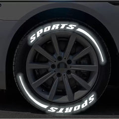 White Tyre Sticker with Night Glow Kit With Strips