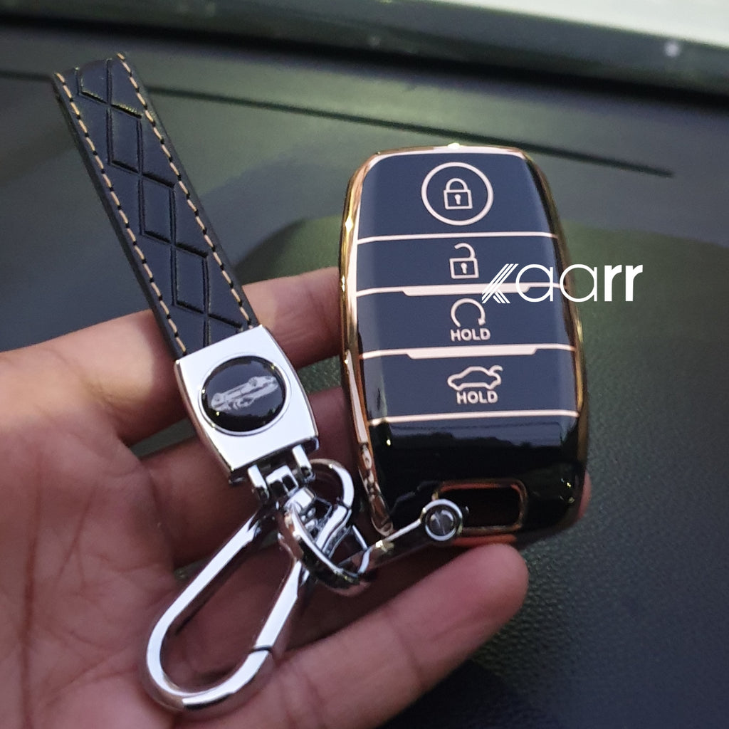 Kia Sonet/Seltos/Carens (Keyless 4 Button Key) Premium Keycase