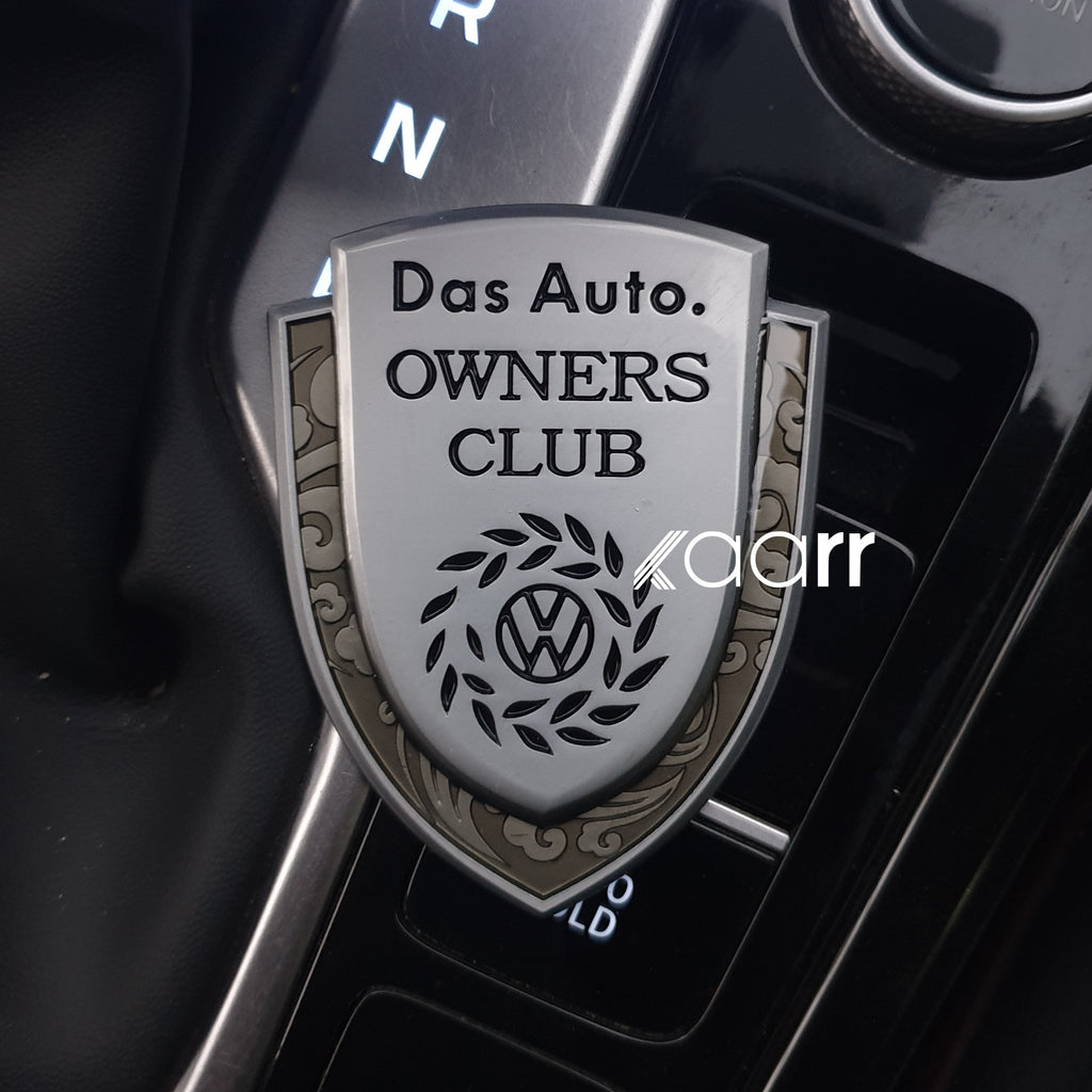 3D Owners Club Car Metal Emblem Badge Sticker Decal (Silver)
