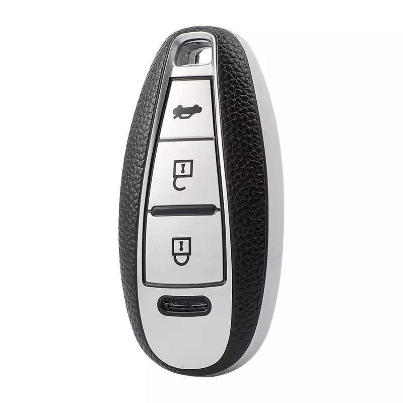Suzuki 2/3 Button Key (Ciaz, S-Cross, Vitara) Premium Metal Alloy Keycase with Holder & Rope Chain