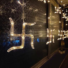 Load image into Gallery viewer, Swastik LED Curtain String Light (12 Swastik)