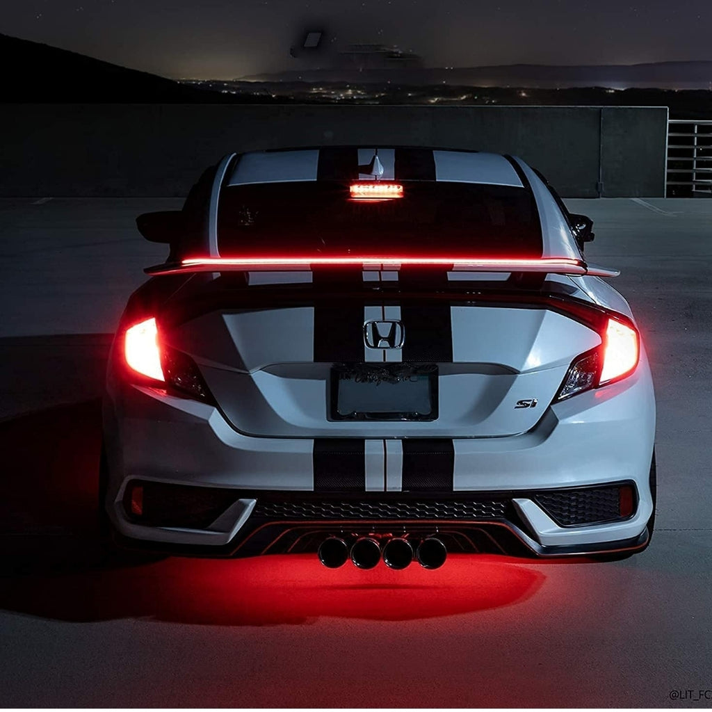 Integrated Led Spoiler Universal Rear Spoiler LED Strip Multifunctional with Turning Signal ...