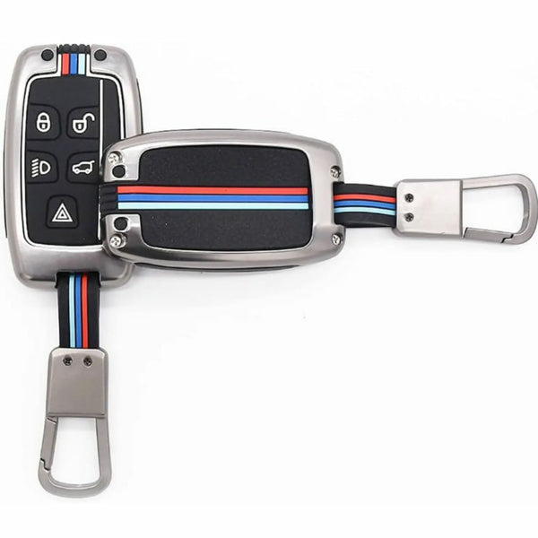Jaguar Premium Metal Alloy Keycase with Holder & Rope Chain