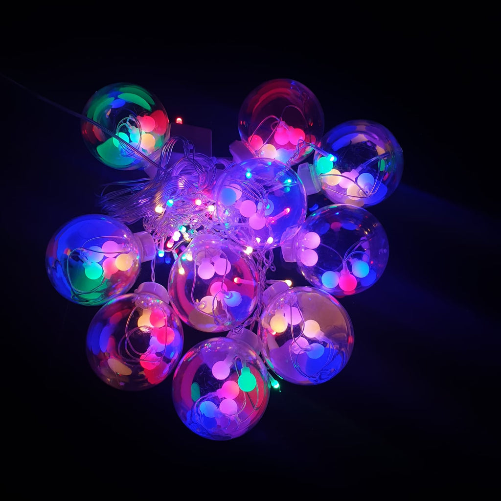 Crystal Ball LED Curtain String Light (12 Balls)